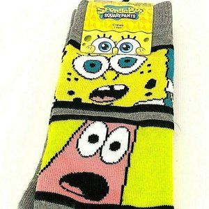 SpongeBob Square pants Gray Men’s Crew Size 6.5-12